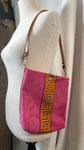 Hot Pink Suede Small Shoulder Bag