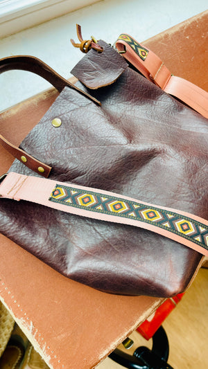 Dark Brown Mini Tote - new strap!!