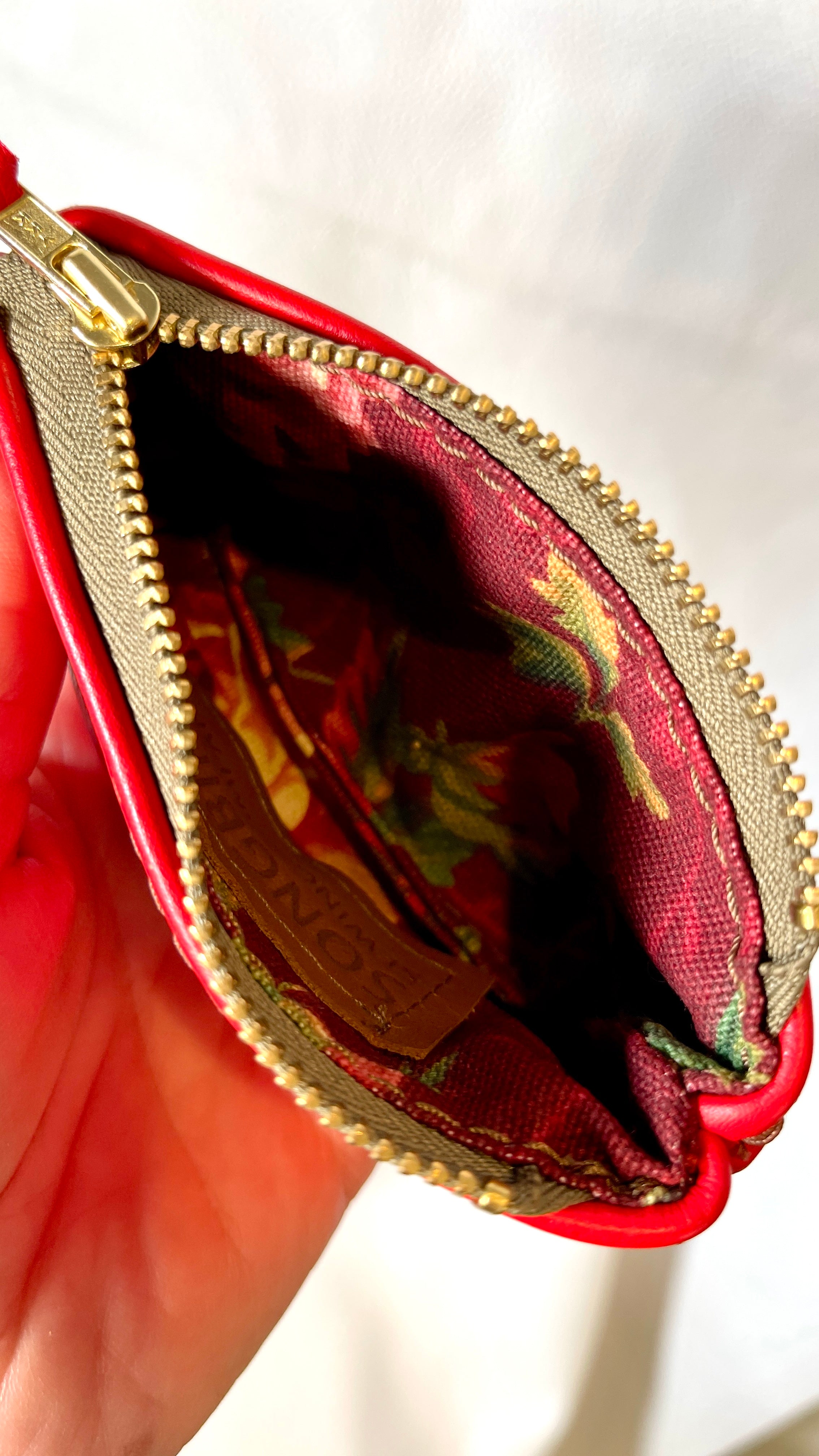 Red Leather Change Purse