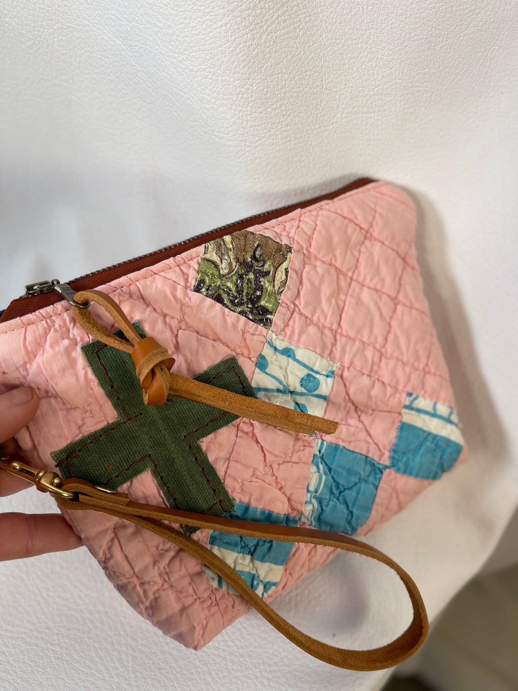 Pink Vintage Quilt Pouch