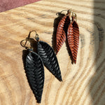 Woven Leather Earrings