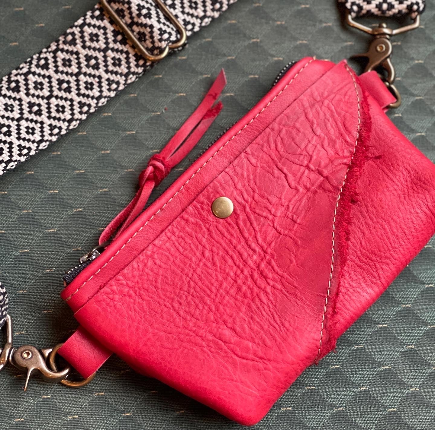 Luxe Red Leather Sling Bag
