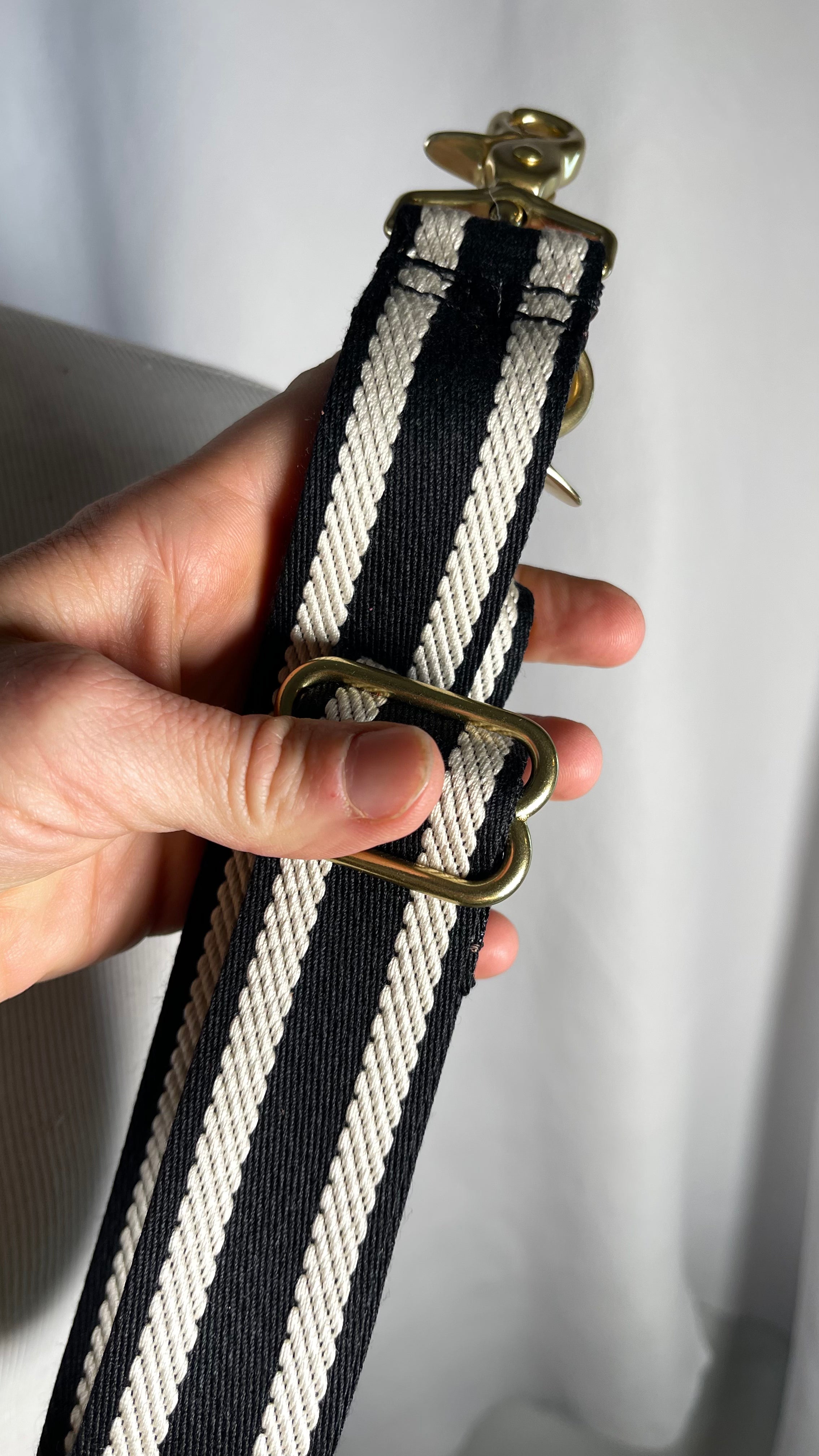 Black/Ivory Bag Strap