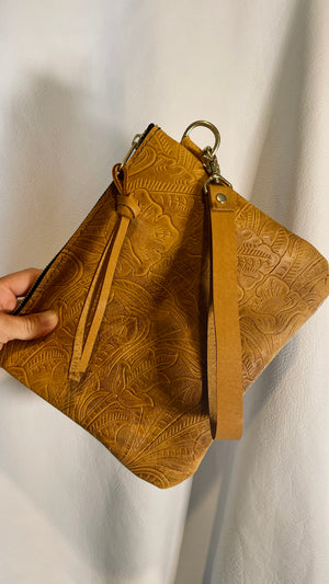 Large Tooled Wristlet