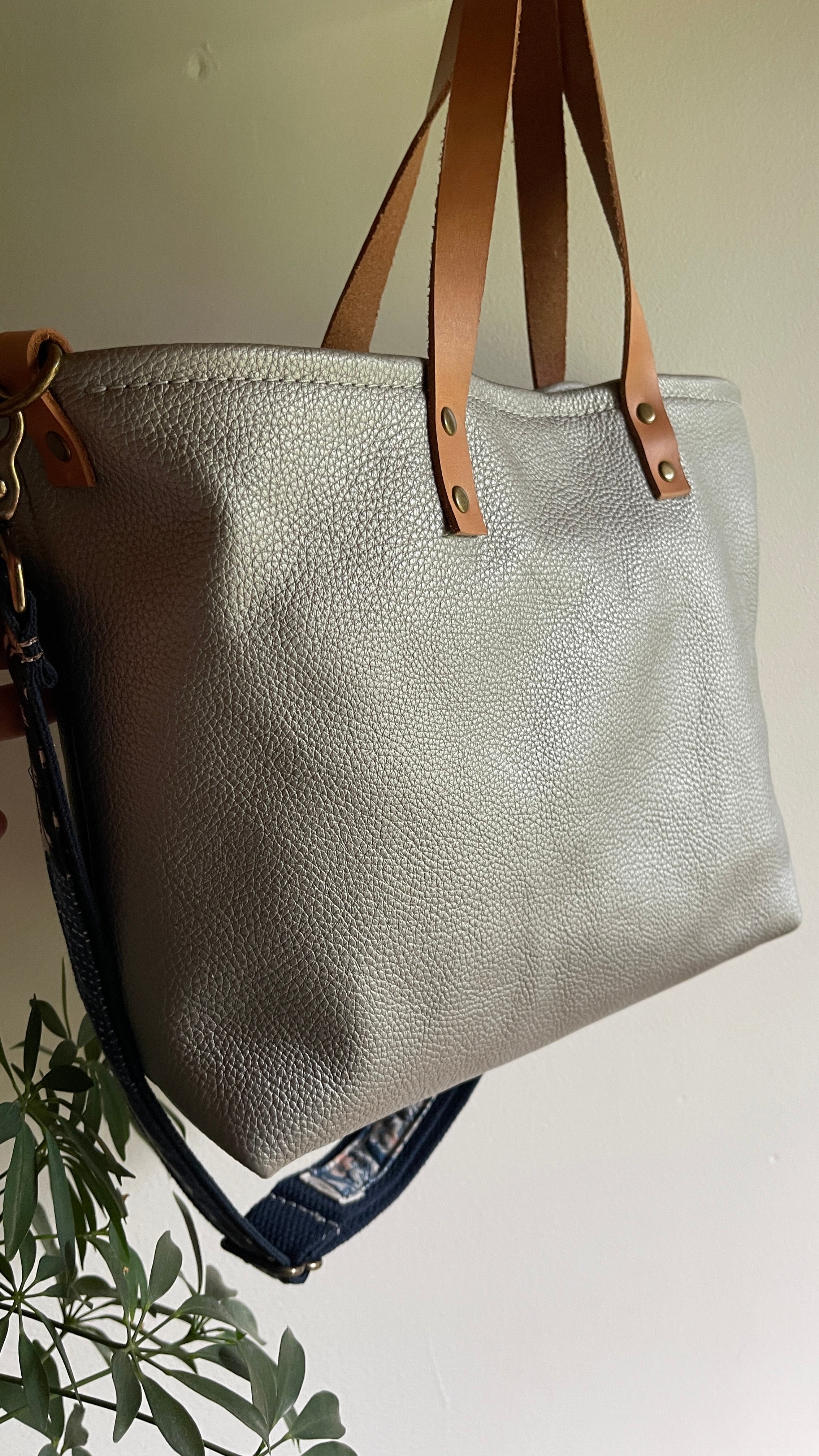 Silver Medium Tote