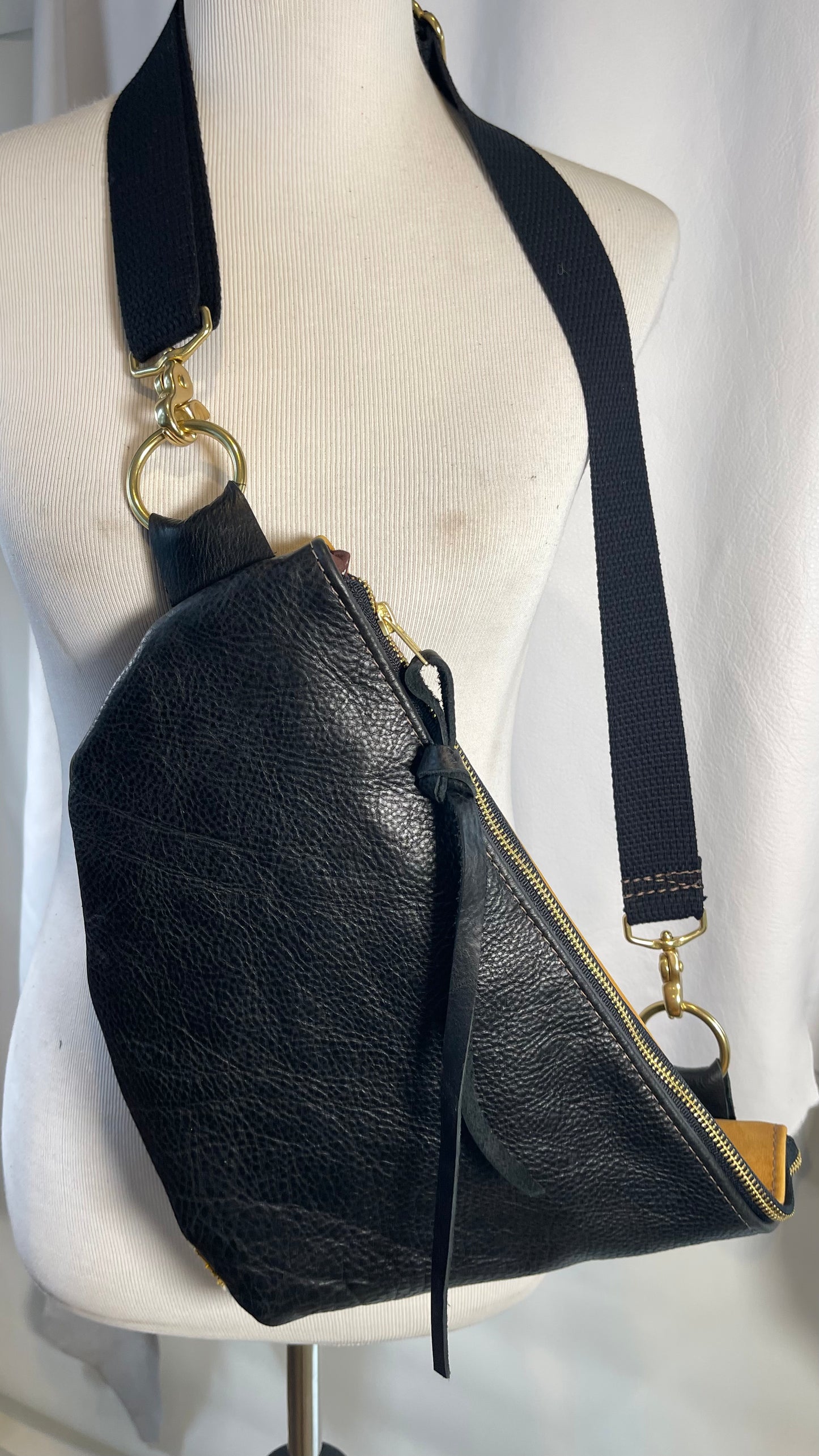 Large Upcycled Sling Bag