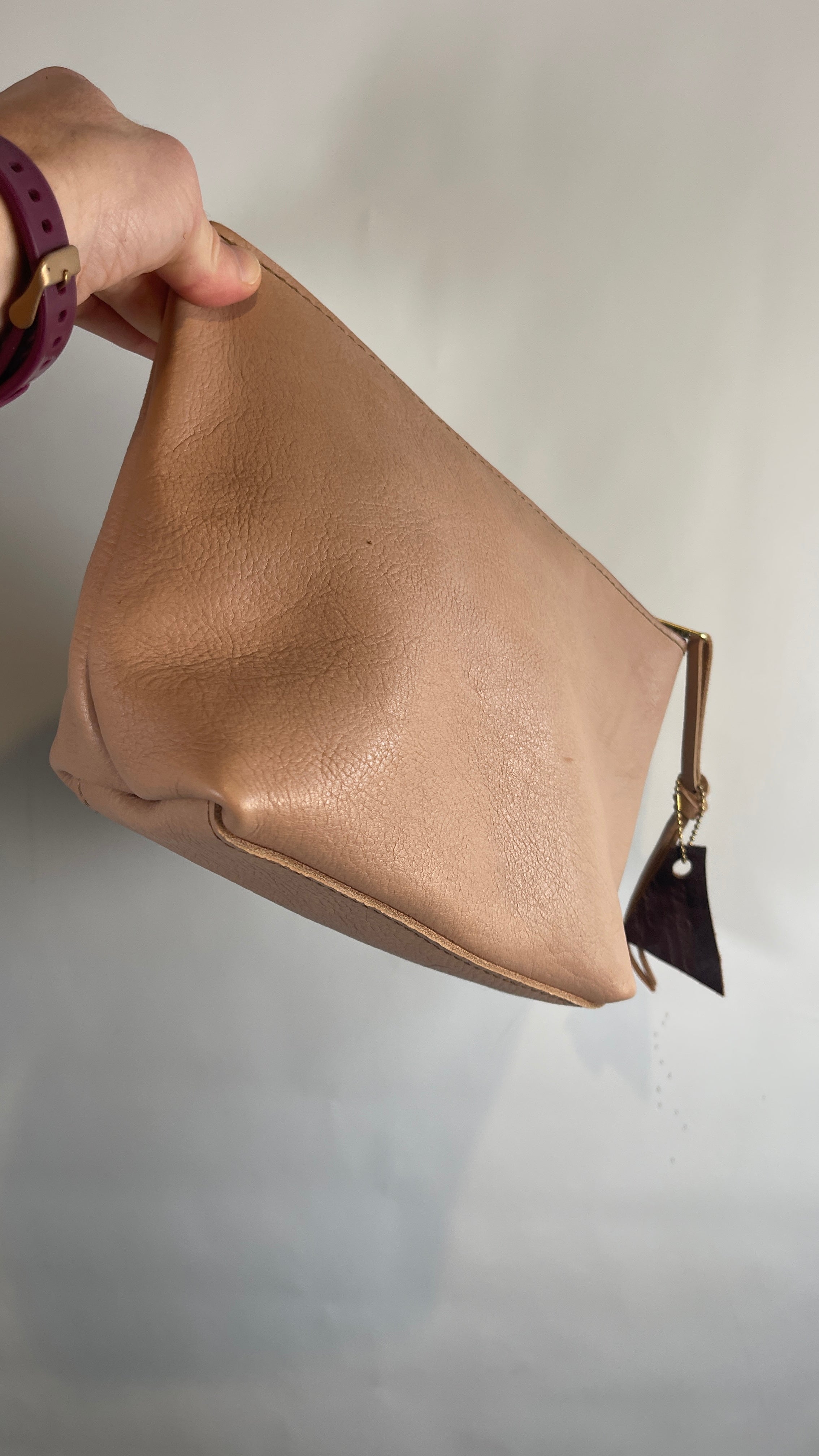 Blush Nude Leather Pouch