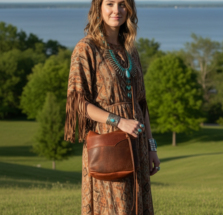 Brown Leather Crossbody