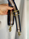 Navy and Gold Striped Strap