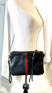 Black Leather Crossbody