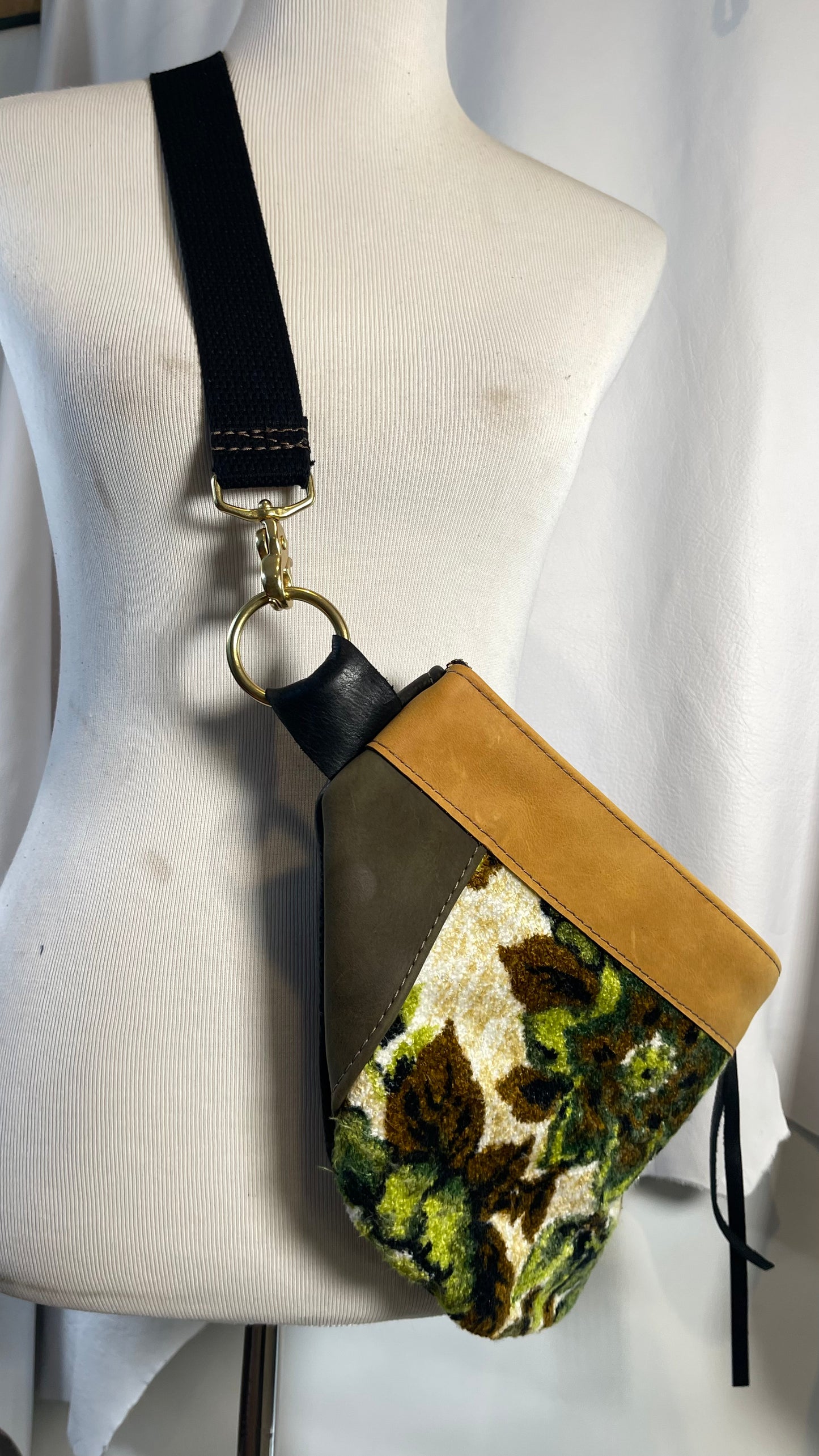 Large Upcycled Sling Bag