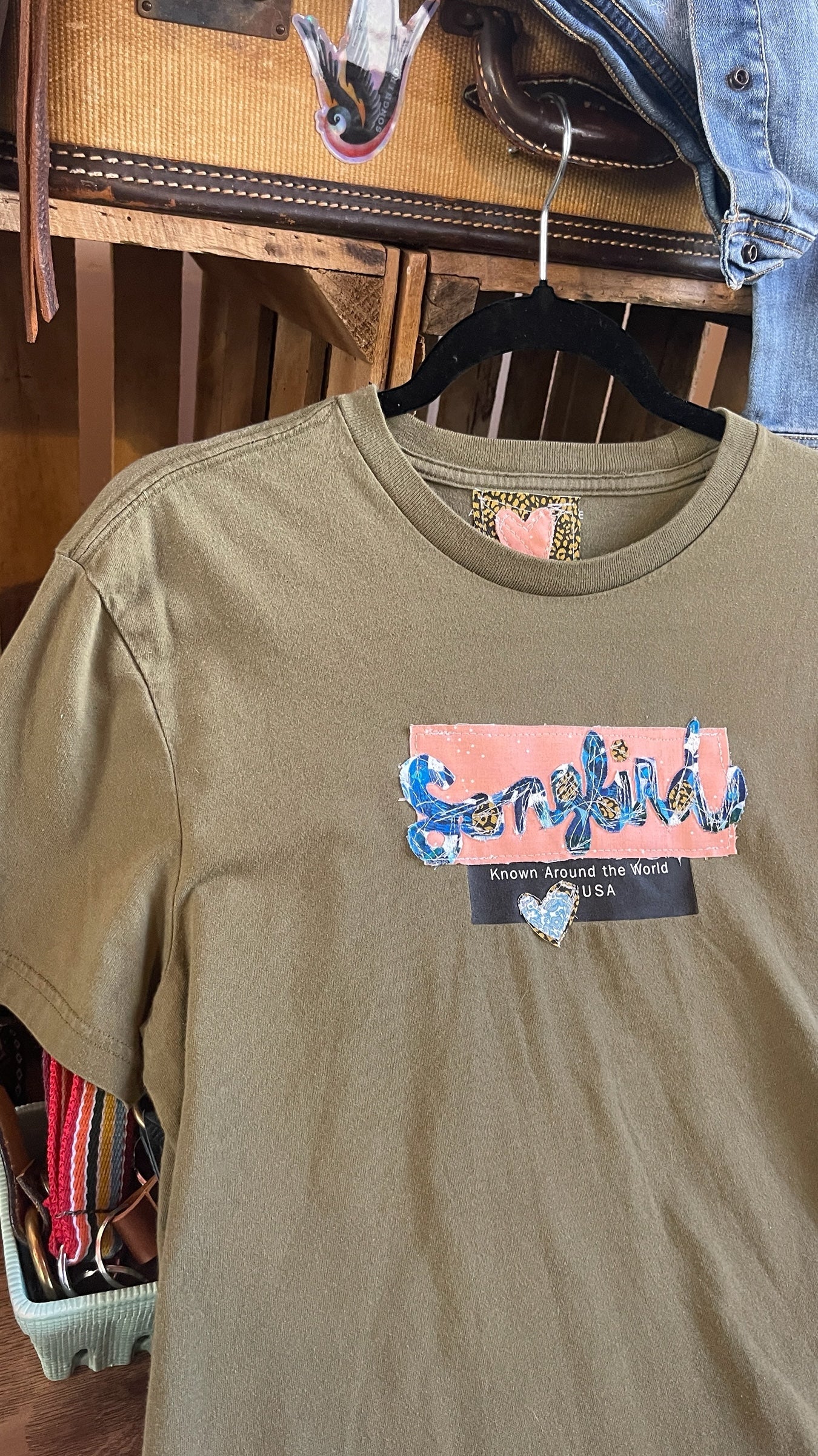 Army Green Upcycled Tee