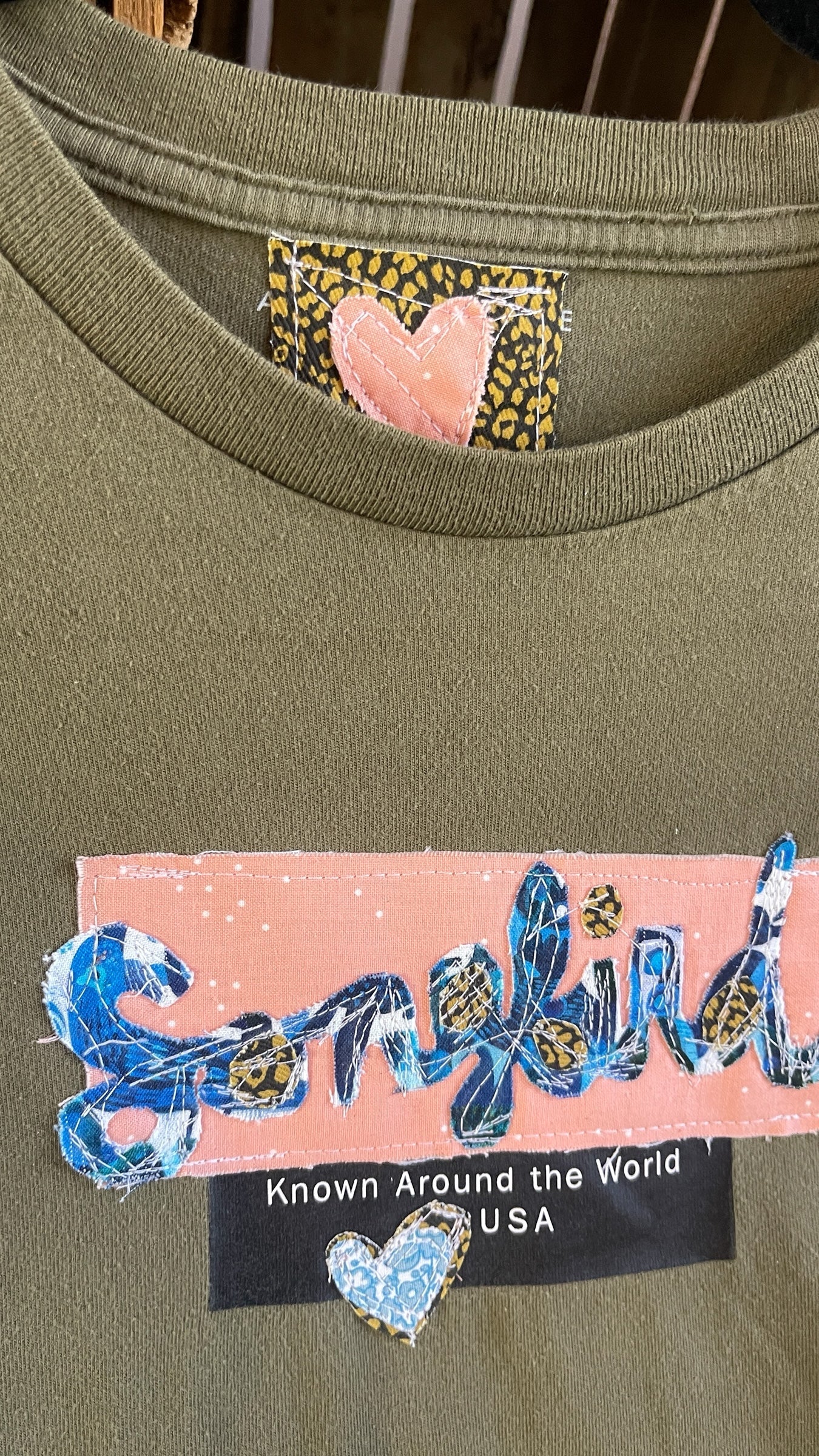 Army Green Upcycled Tee