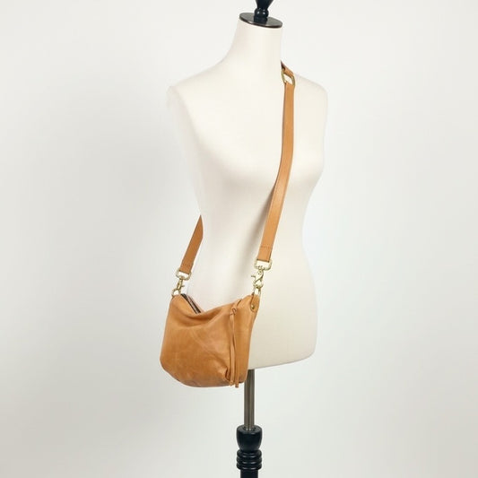 Camel Leather Crossbody