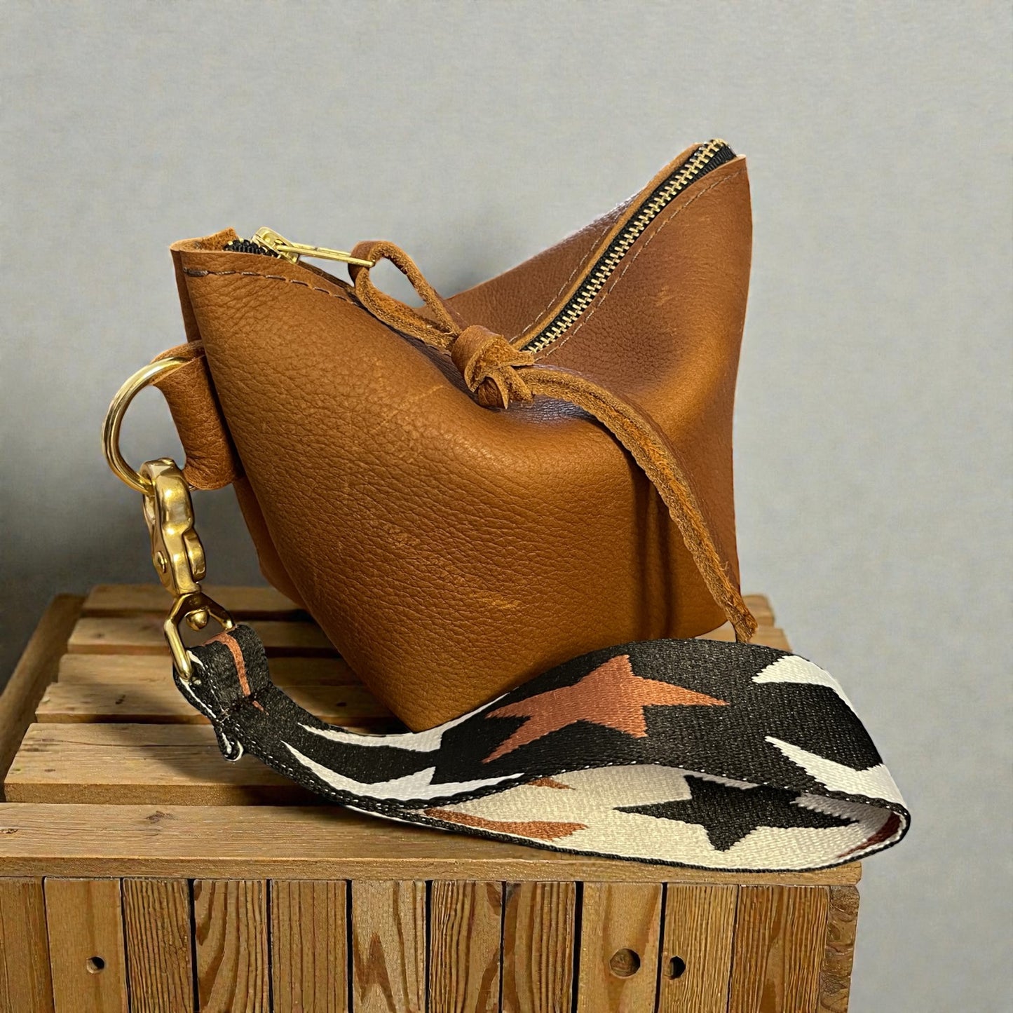 Camel Boxy Wrist Pouch