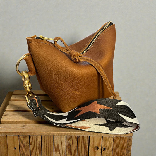 Camel Boxy Wrist Pouch