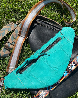 Turquoise Leather Sling