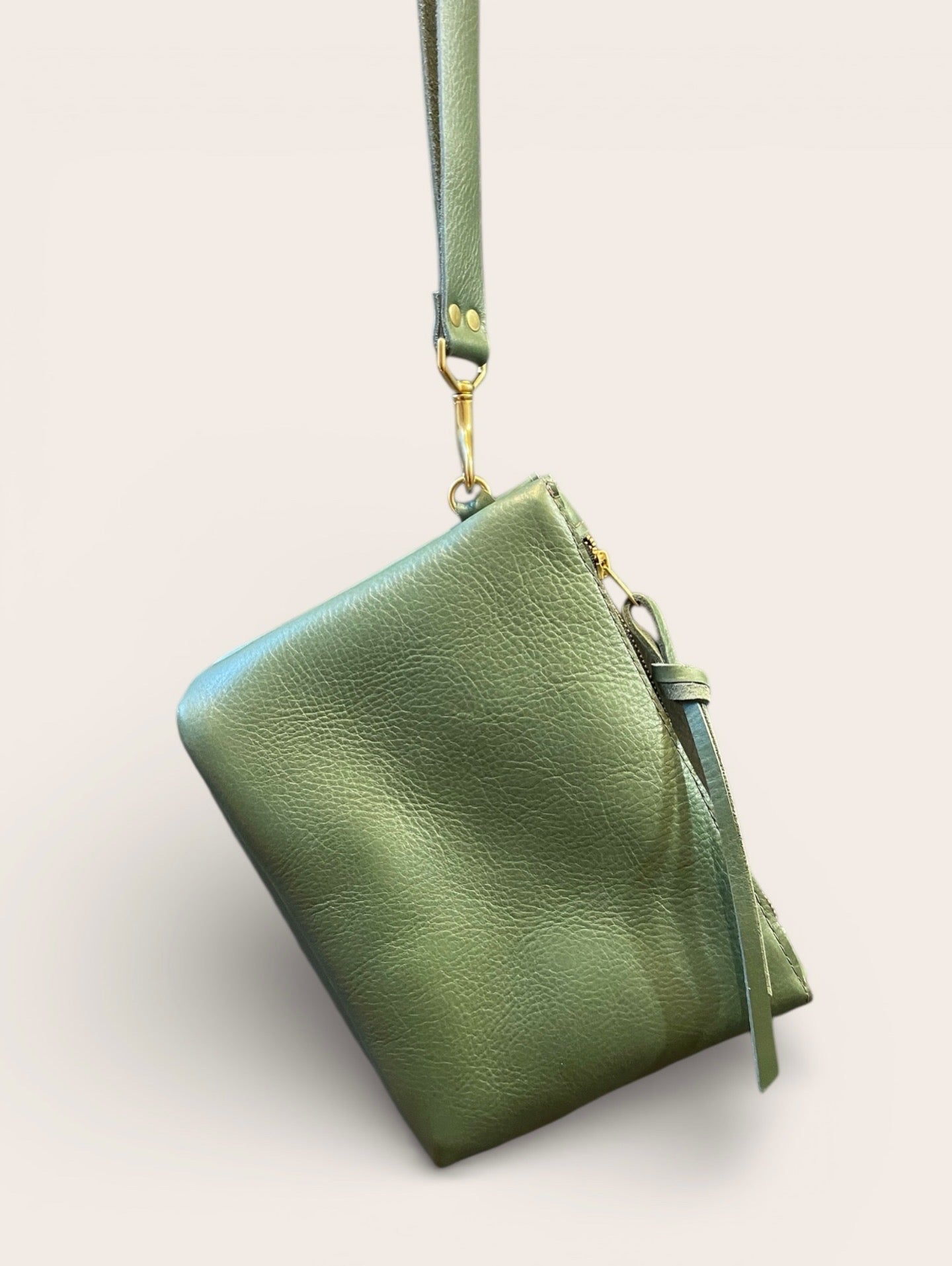 Green Leather Pouch