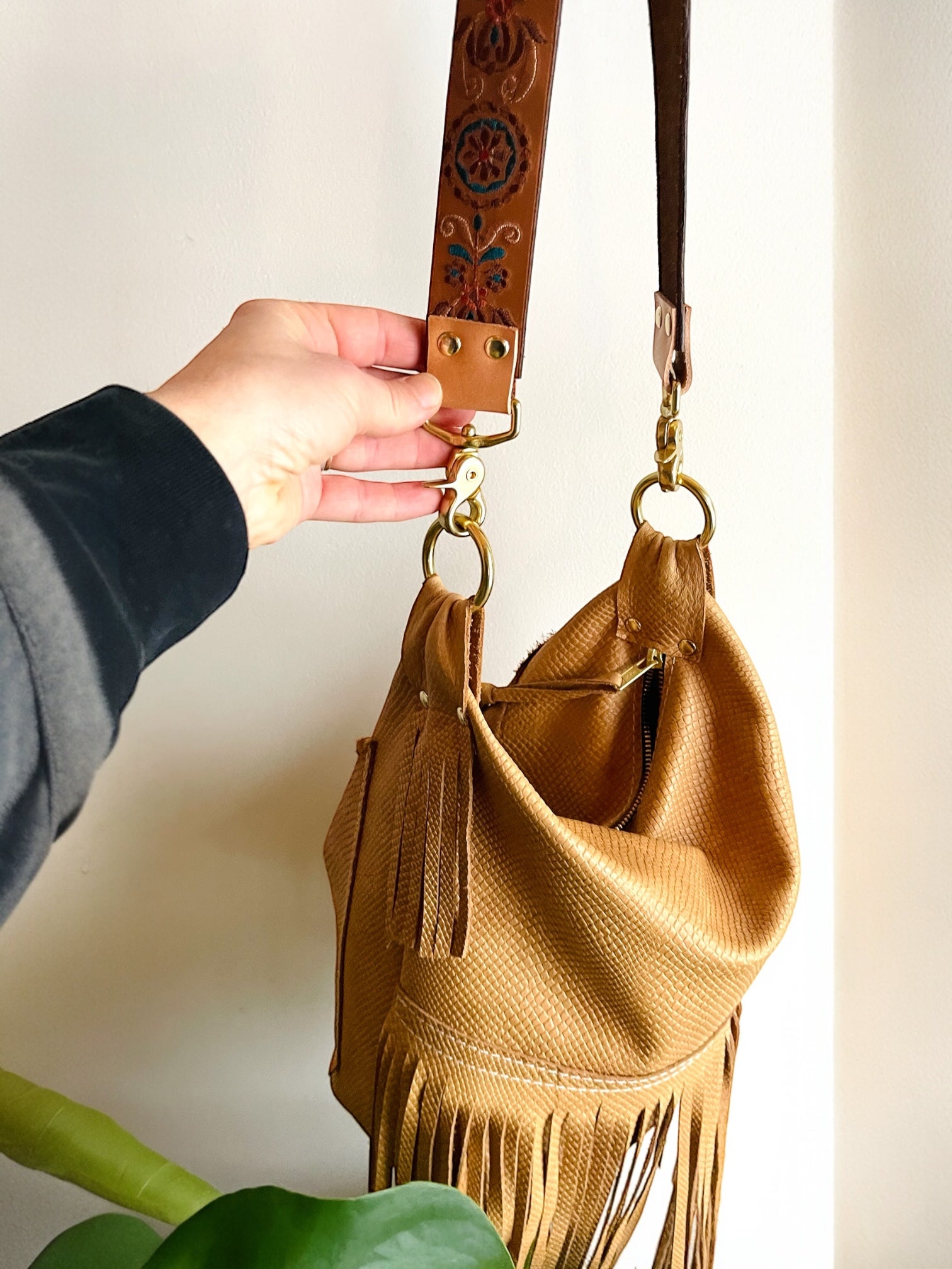 Songbird Snakeskin Tan Artisan Shoulder Bag