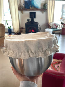 Medium Natural Linen Bowl Cover