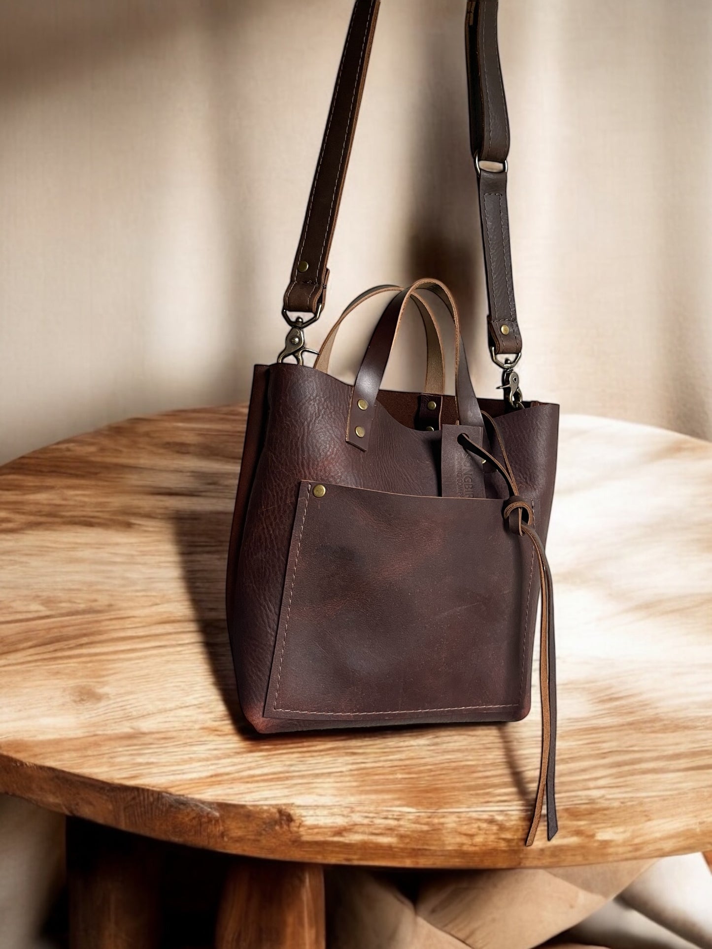 Rich Brown Mini Tote
