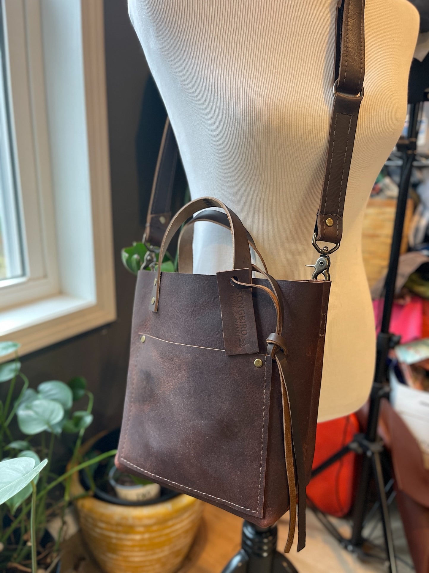 Rich Brown Mini Tote
