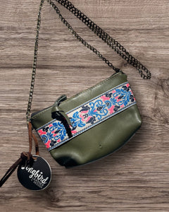 Green Leather Crossbody