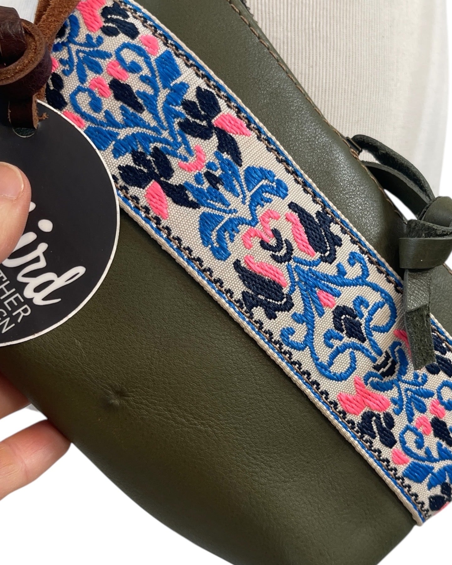 Green Leather Crossbody