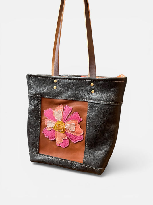 Black Peony Tote