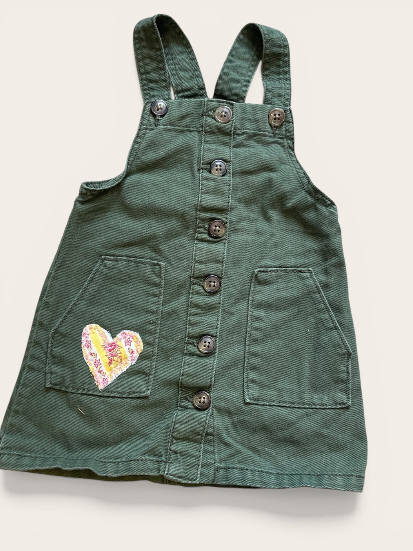 Green Denim Romper