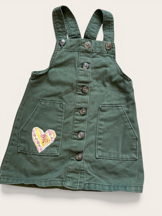 Green Denim Romper