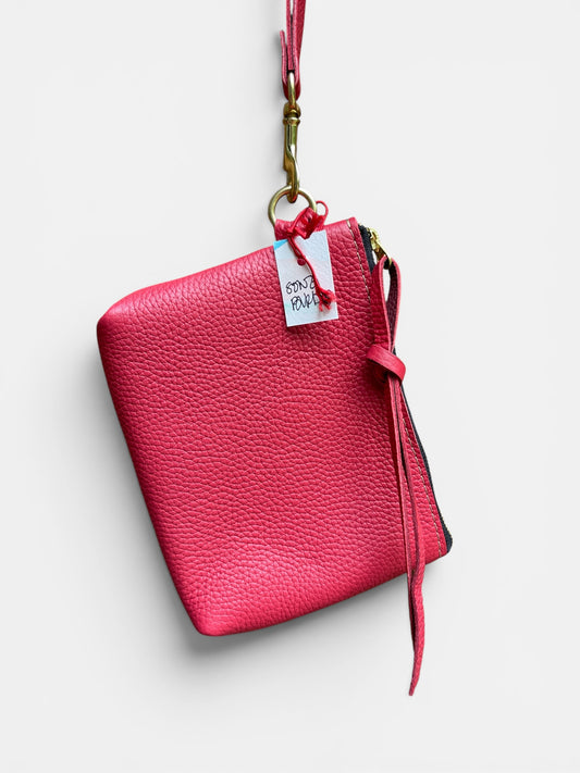 Red Leather Wristlet