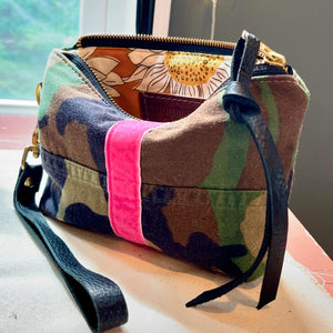 Upcycled Camo Wristlet