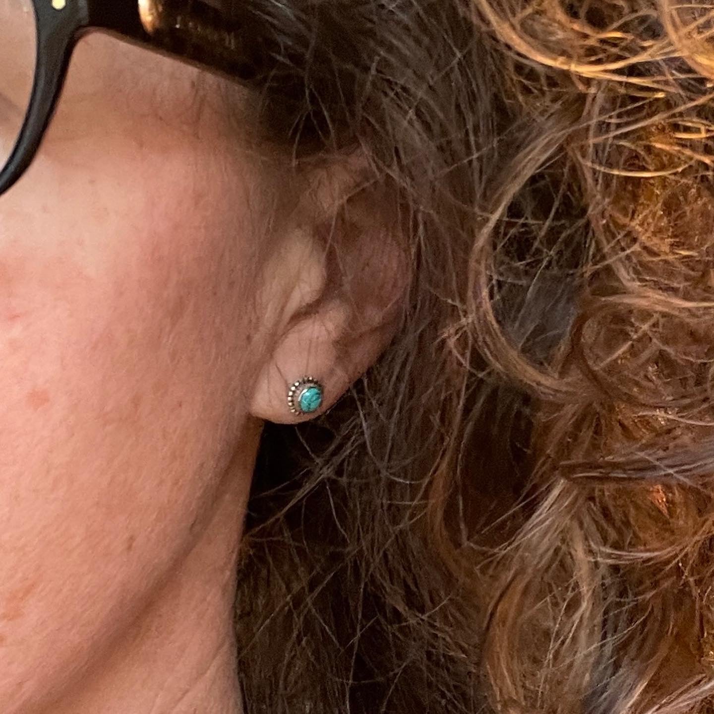 Turquoise stud earrings