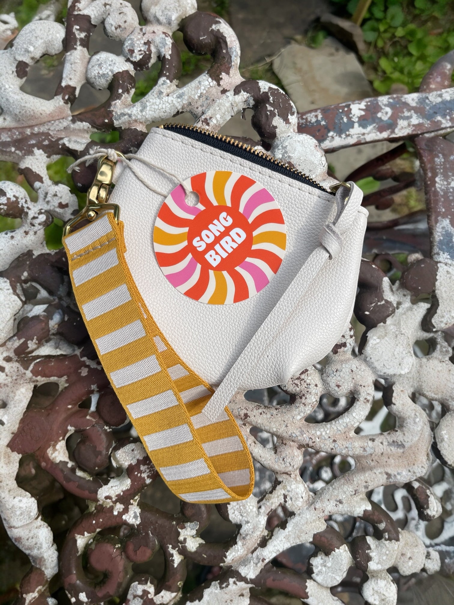 White Leather Coin Purse