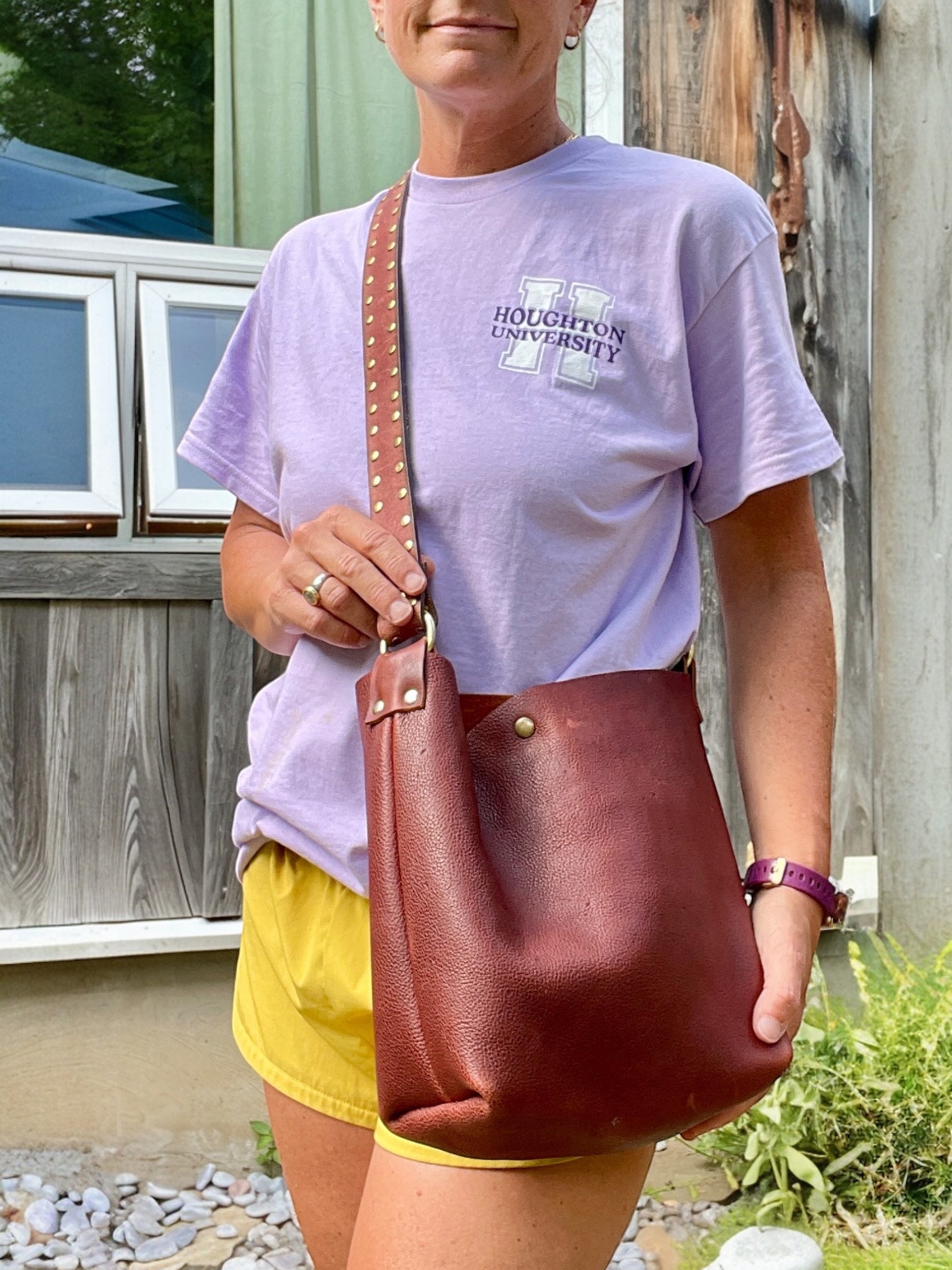 Brown Leather Bucket