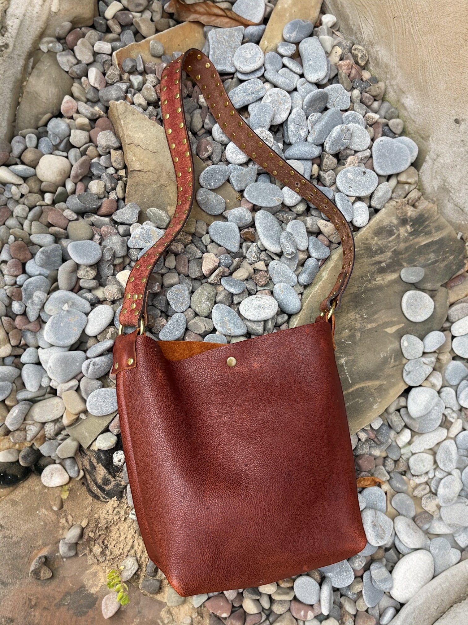 Brown Leather Bucket