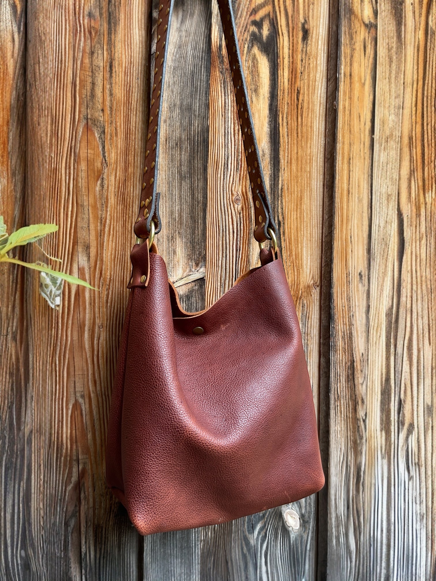 Brown Leather Bucket