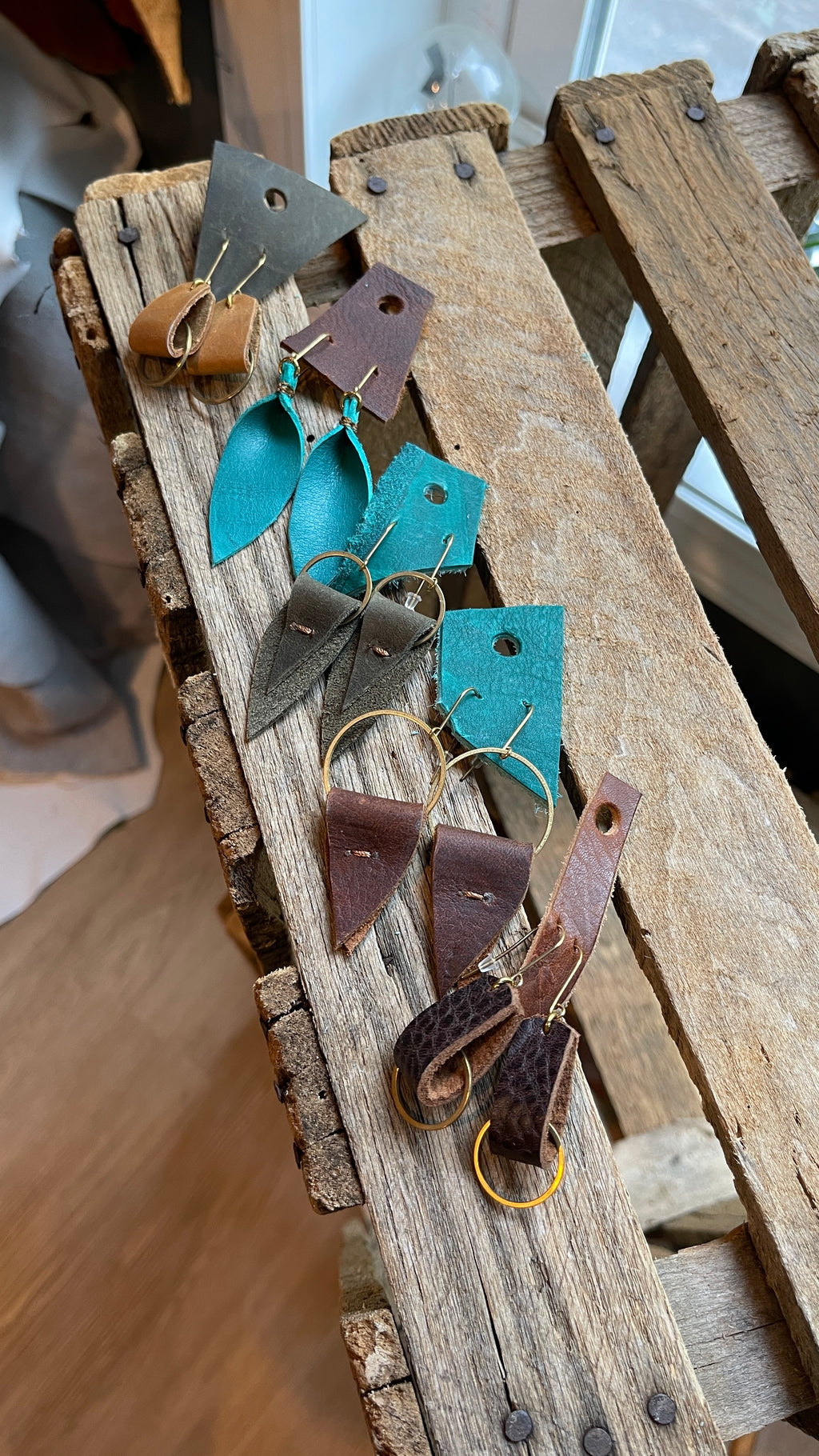 Small Batch Leather Earring