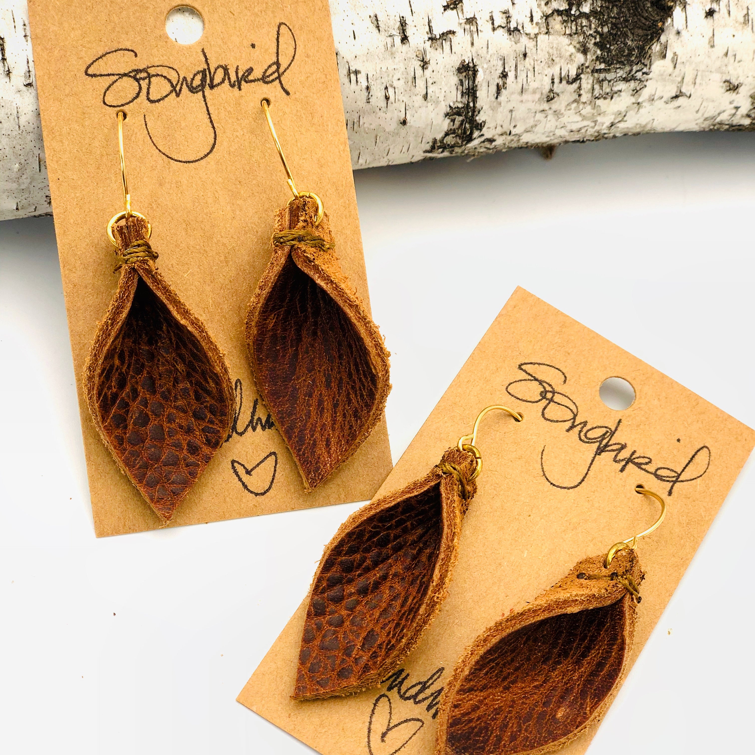 Handmade Leather Earrings
