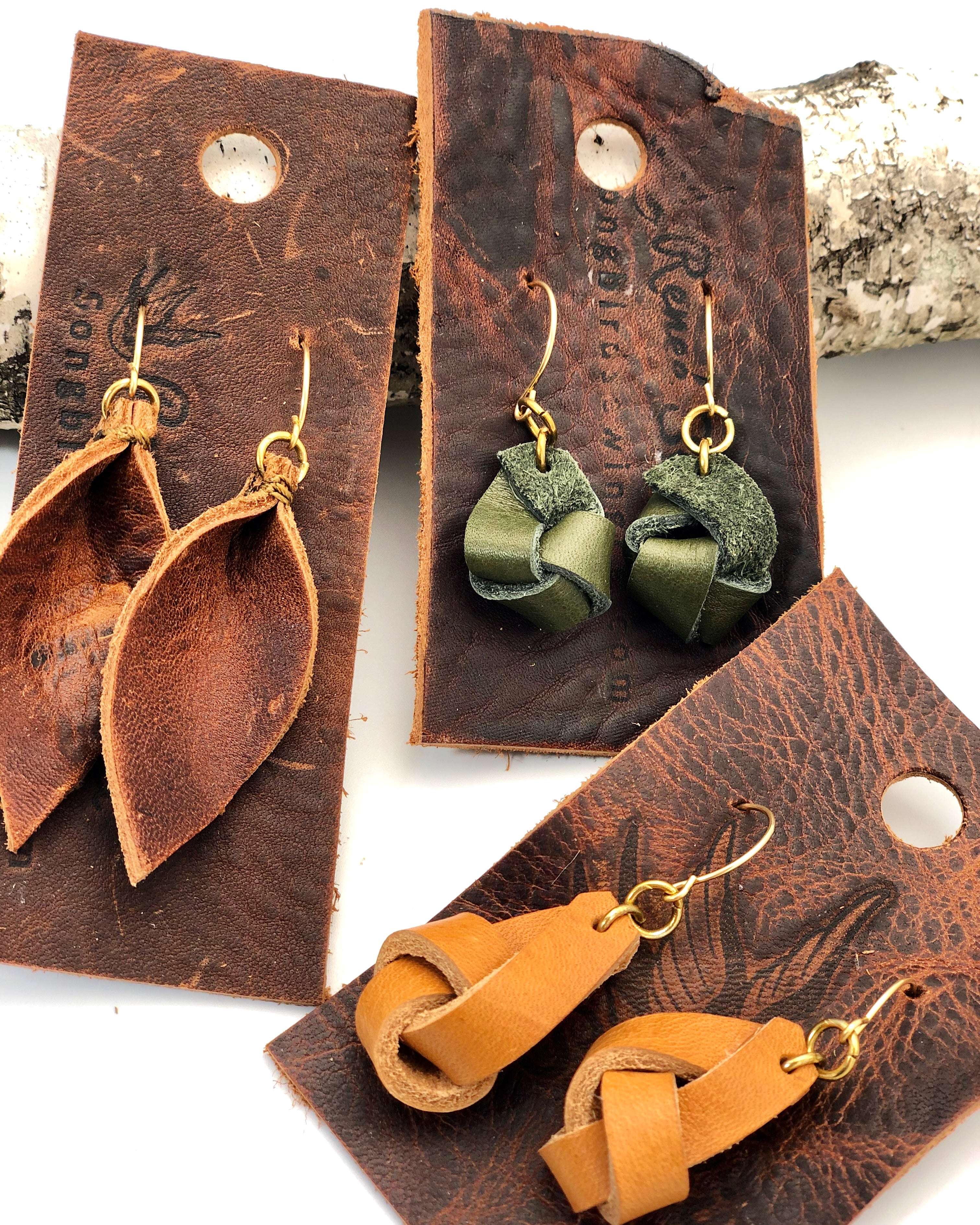 Handmade Leather Earrings