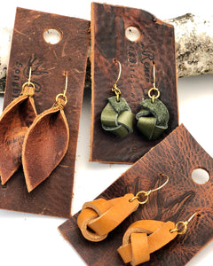 Handmade Leather Earrings