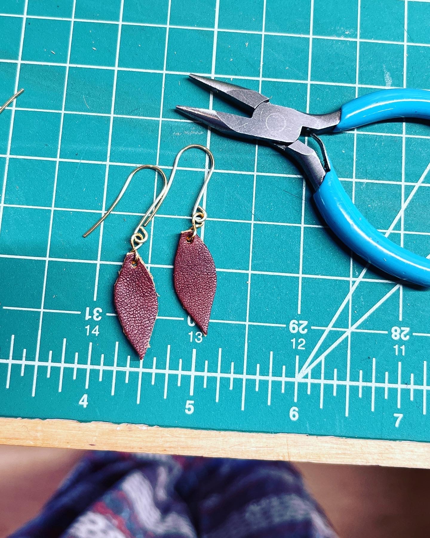 Tiny Italian Leather Earrings
