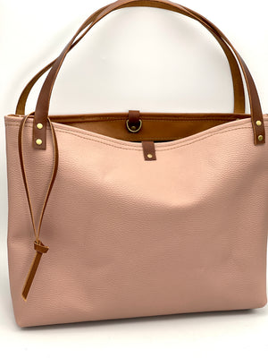 Dusty Pink/Lavender Structured Tote