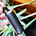 Leather Chapstick Holder Key Ring