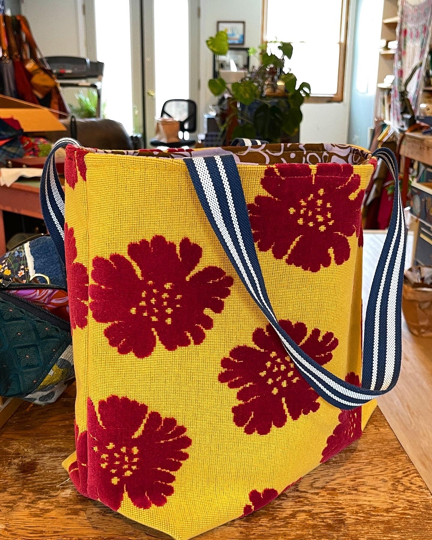 Red Floral Sunshine Tote