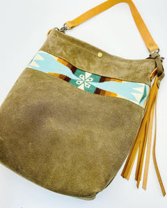 Pendleton Wool + Suede Shoulder Bag