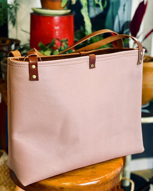 Dusty Pink/Lavender Structured Tote