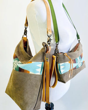 Pendleton Wool + Suede Shoulder Bag