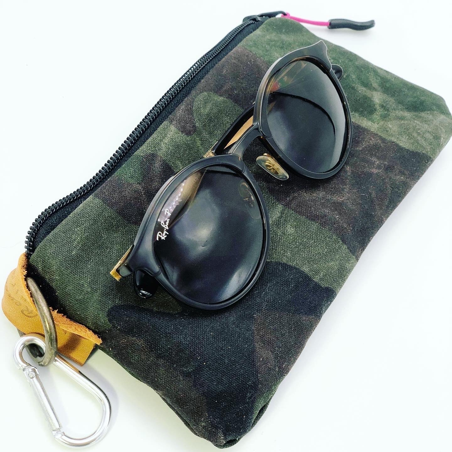 Camo Waxed Canvas Sunglasses Case/Pouch